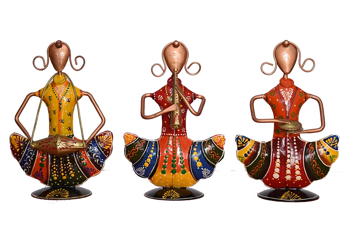 BGSA Decor Iron Antique Decorative Showpiece for Home & Office Set